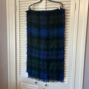 Garthorn scottish mohair scarf blue made in Scotland